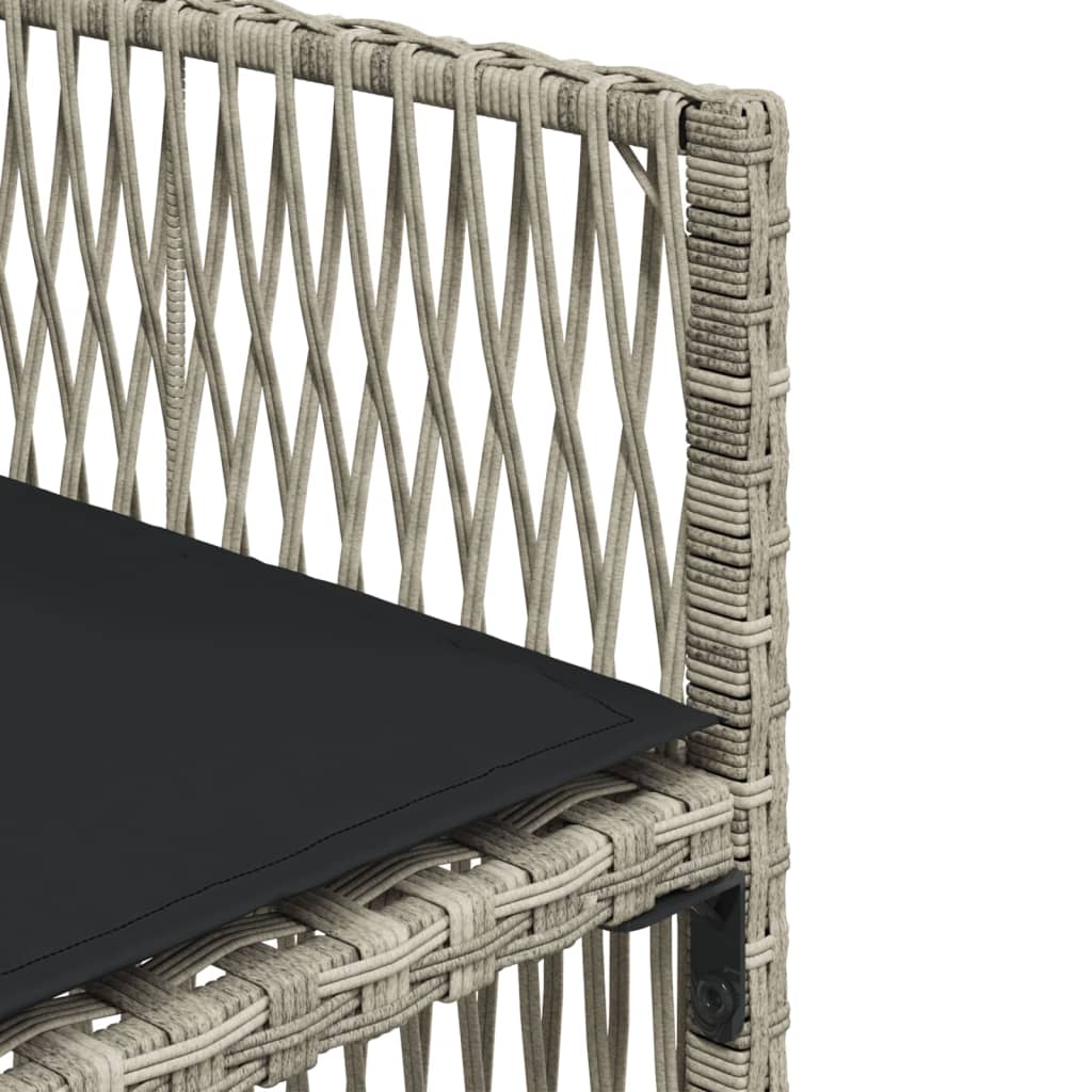 Set mobilier de grădină cu perne, 5 piese gri deschis poliratan GartenMobel Dekor