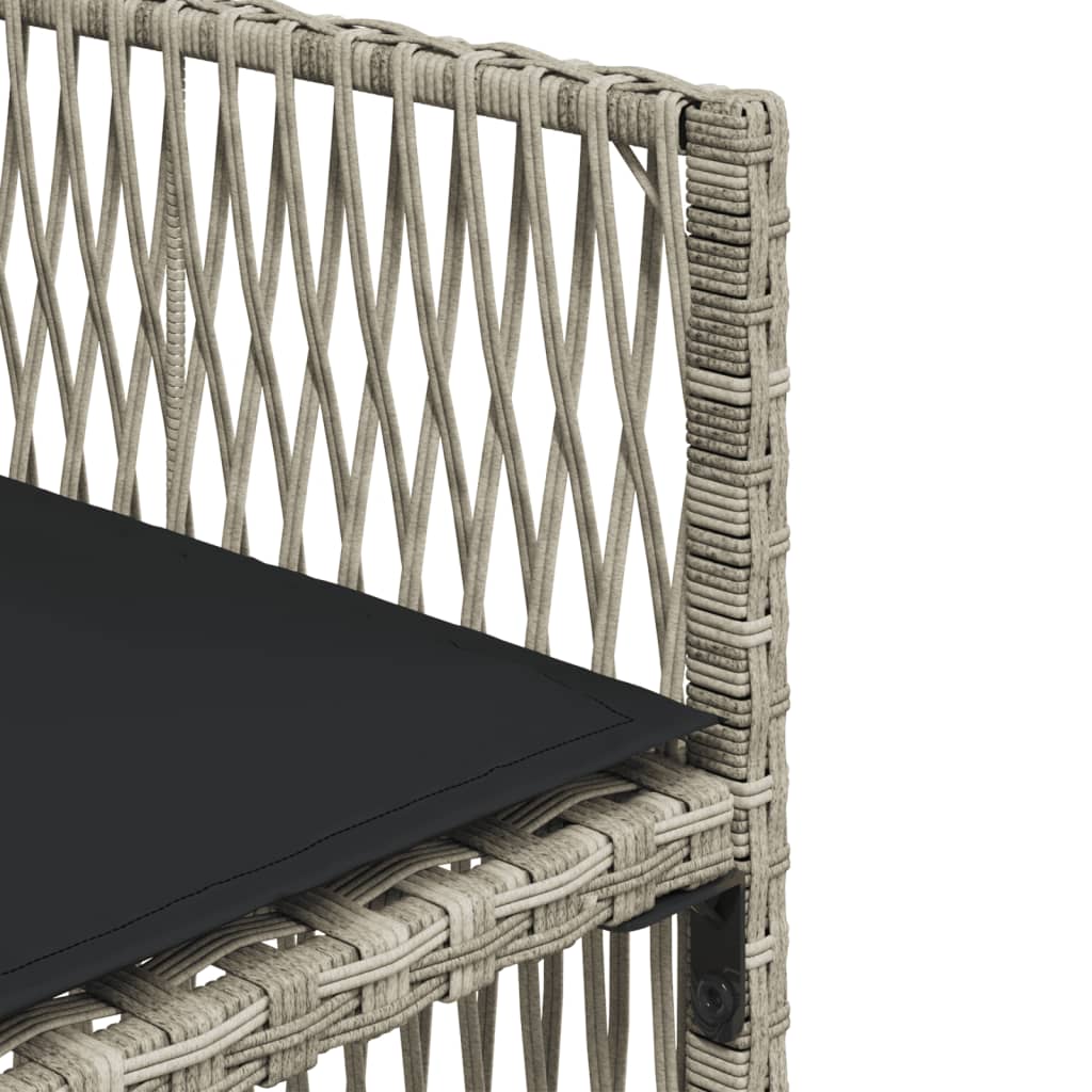 Set mobilier grădină cu perne, 9 piese, gri deschis, poliratan GartenMobel Dekor