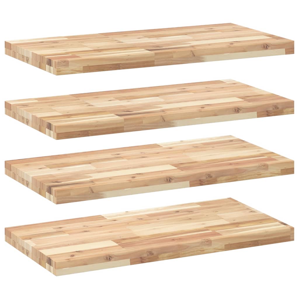 Rafturi plutitoare 4 buc. 100x40x4cm lemn masiv acacia netratat GartenMobel Dekor