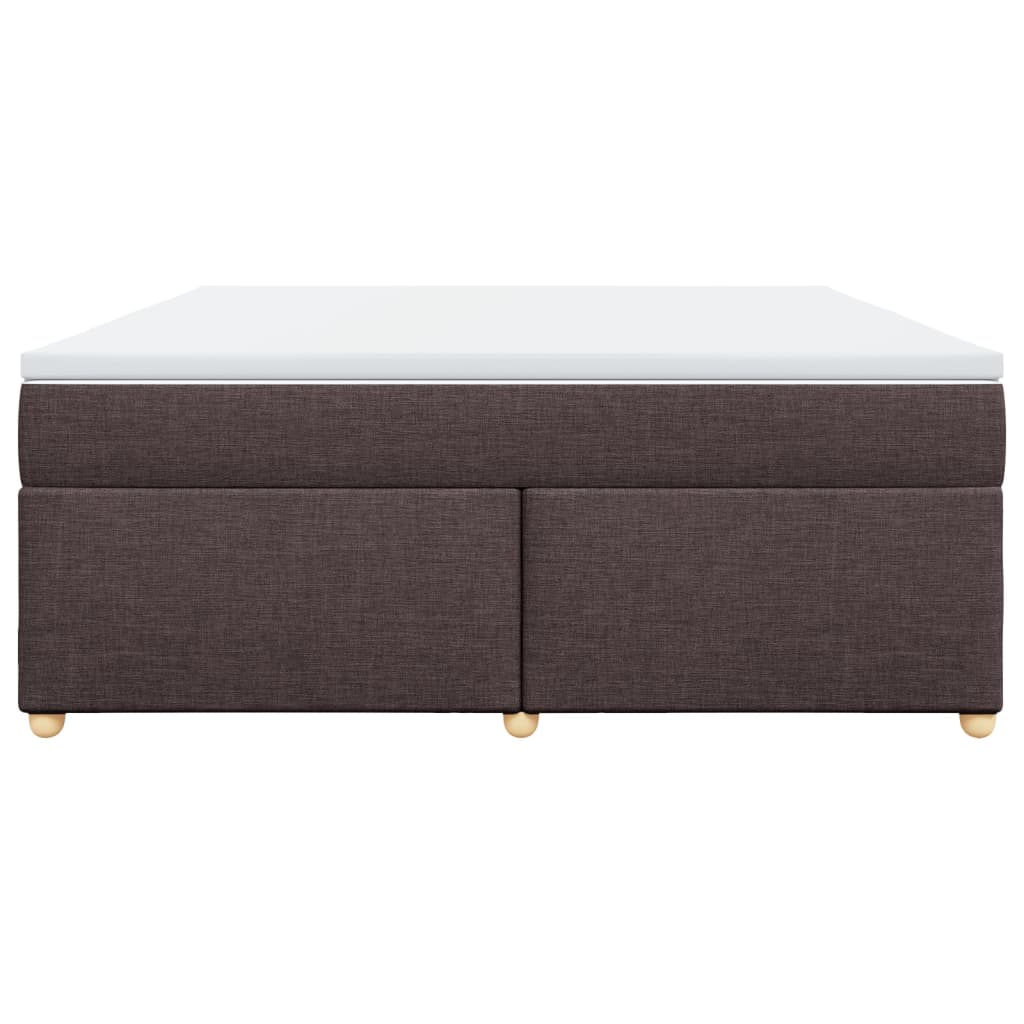 Pat continental cu saltea maro închis 180x200cm material textil GartenMobel Dekor