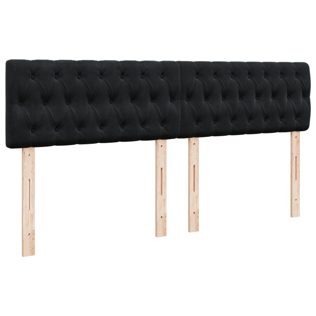 Pat box spring cu saltea, negru, 200x200 cm, catifea GartenMobel Dekor