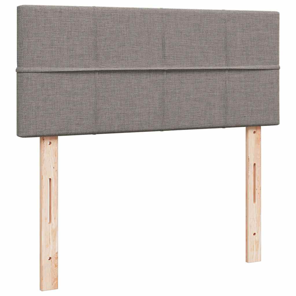 Pat box spring cu saltea, taupe, 120x190 cm material textil GartenMobel Dekor