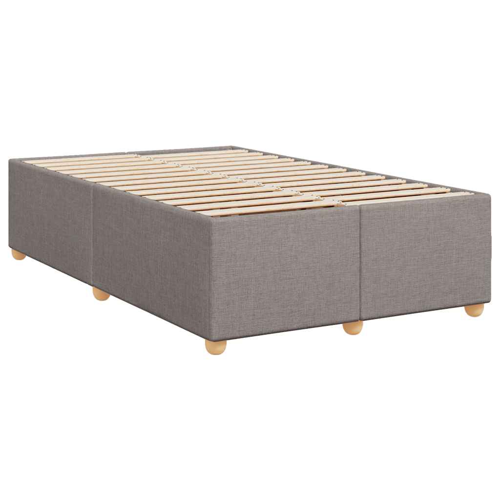 Pat box spring cu saltea, taupe, 120x190 cm material textil GartenMobel Dekor