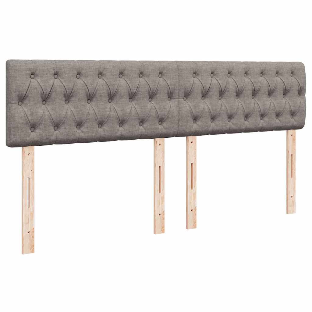 Pat box spring cu saltea, gri taupe, 200x200 cm, textil GartenMobel Dekor