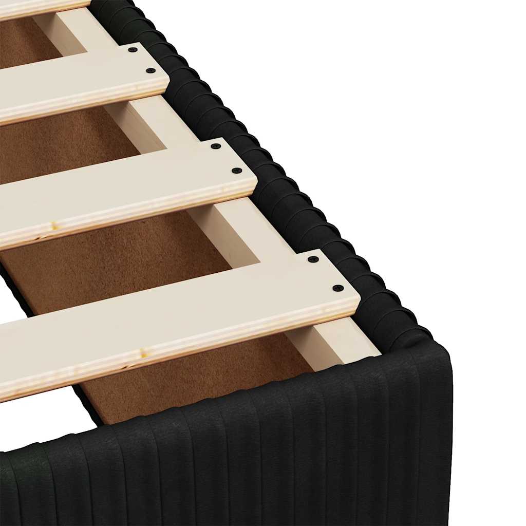 Pat box spring cu saltea, negru, 200x200 cm, catifea GartenMobel Dekor