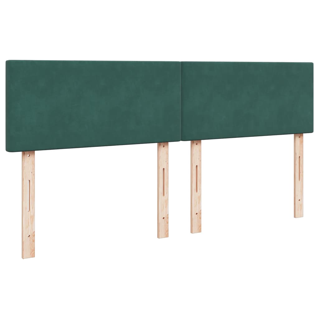 Pat box spring cu saltea, verde închis, 200x200 cm, catifea GartenMobel Dekor