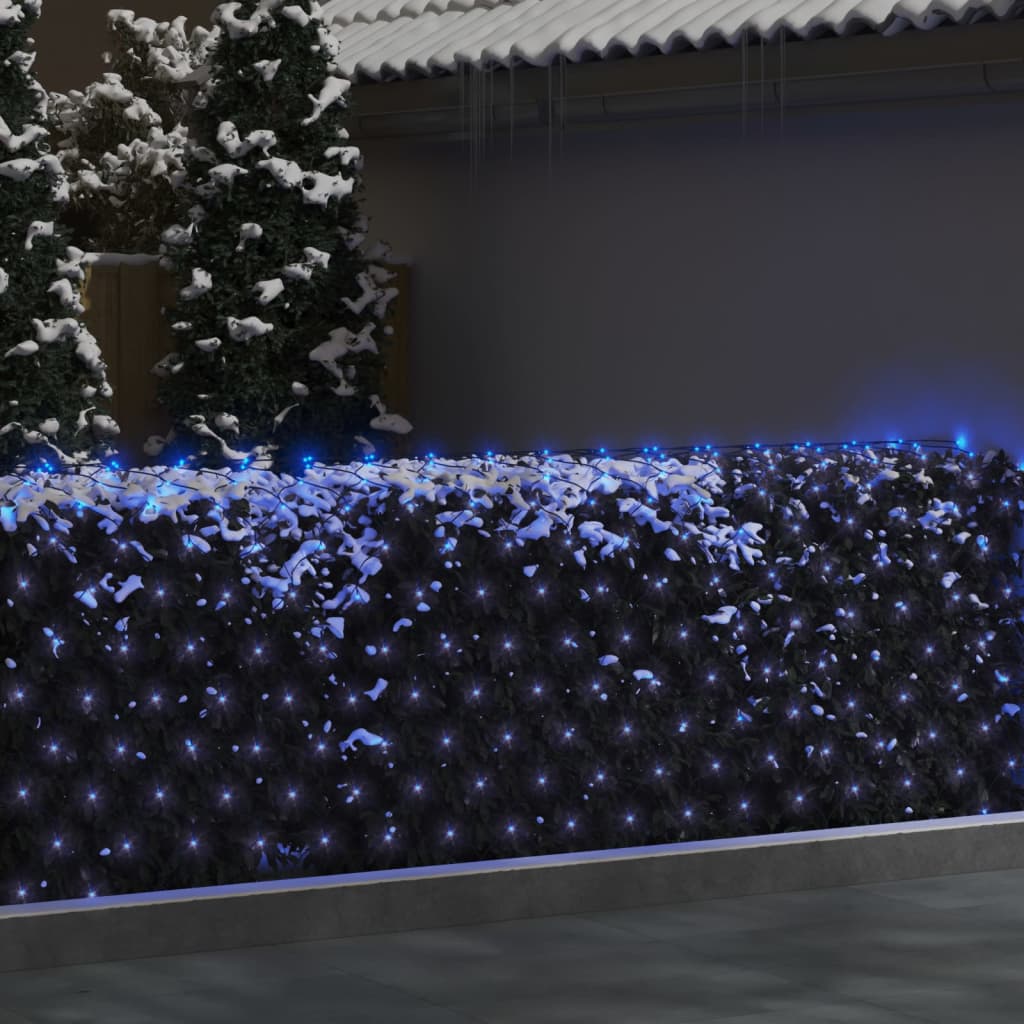 Plasă lumini de Crăciun 204 LED-uri, albastru, 3x2 m, int./ext. GartenMobel Dekor