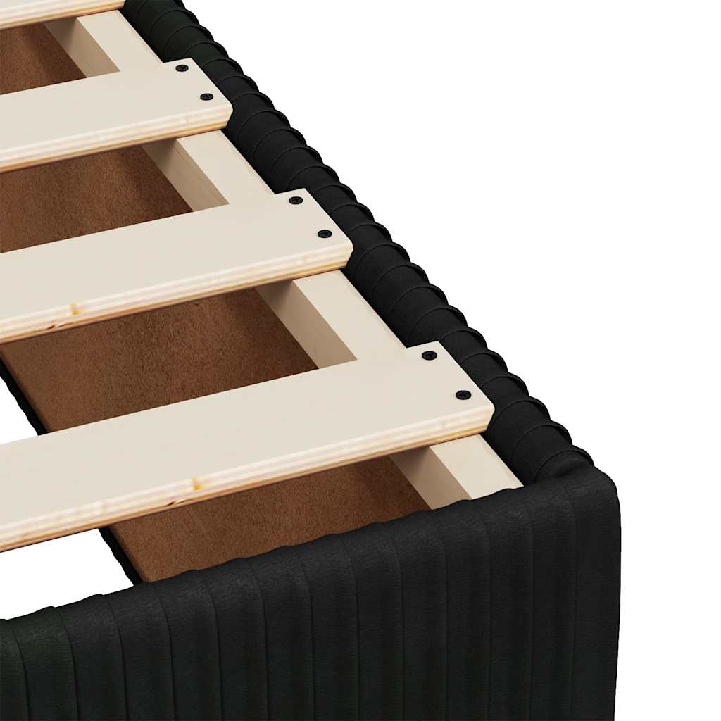 Pat box spring cu saltea, negru, 200x200 cm, catifea GartenMobel Dekor