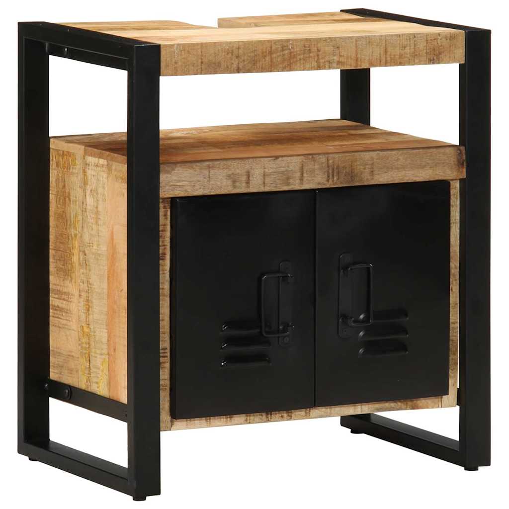Set de mobilier pentru baie 2 pcs Maro Lemn de mango brut GartenMobel Dekor