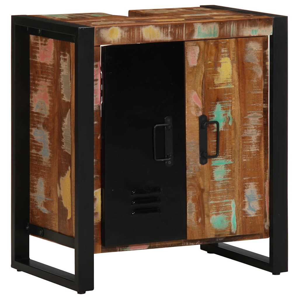 Set de mobilier pentru baie cu raft cu ușă Lemn masiv reciclat GartenMobel Dekor