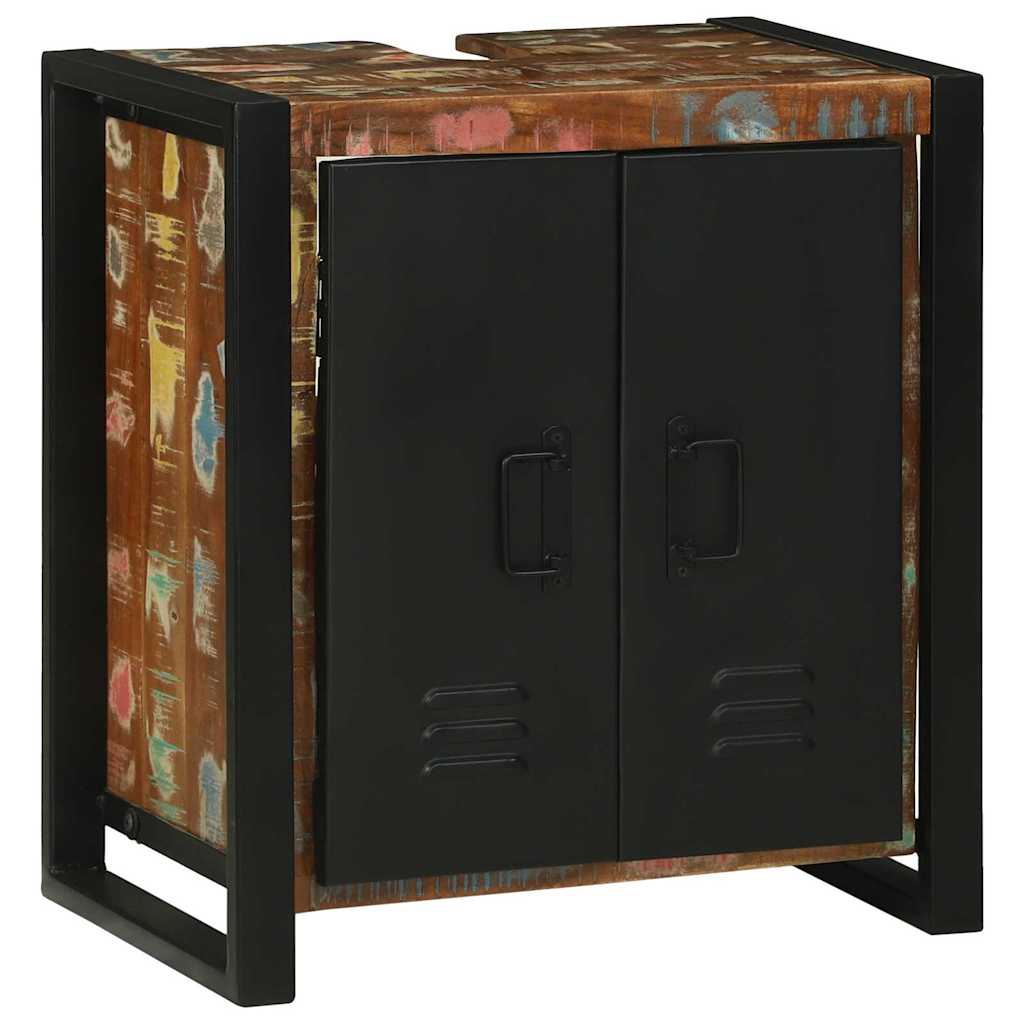 Set de mobilier pentru baie cu ușă 2 pcs Lemn recuperat solid GartenMobel Dekor