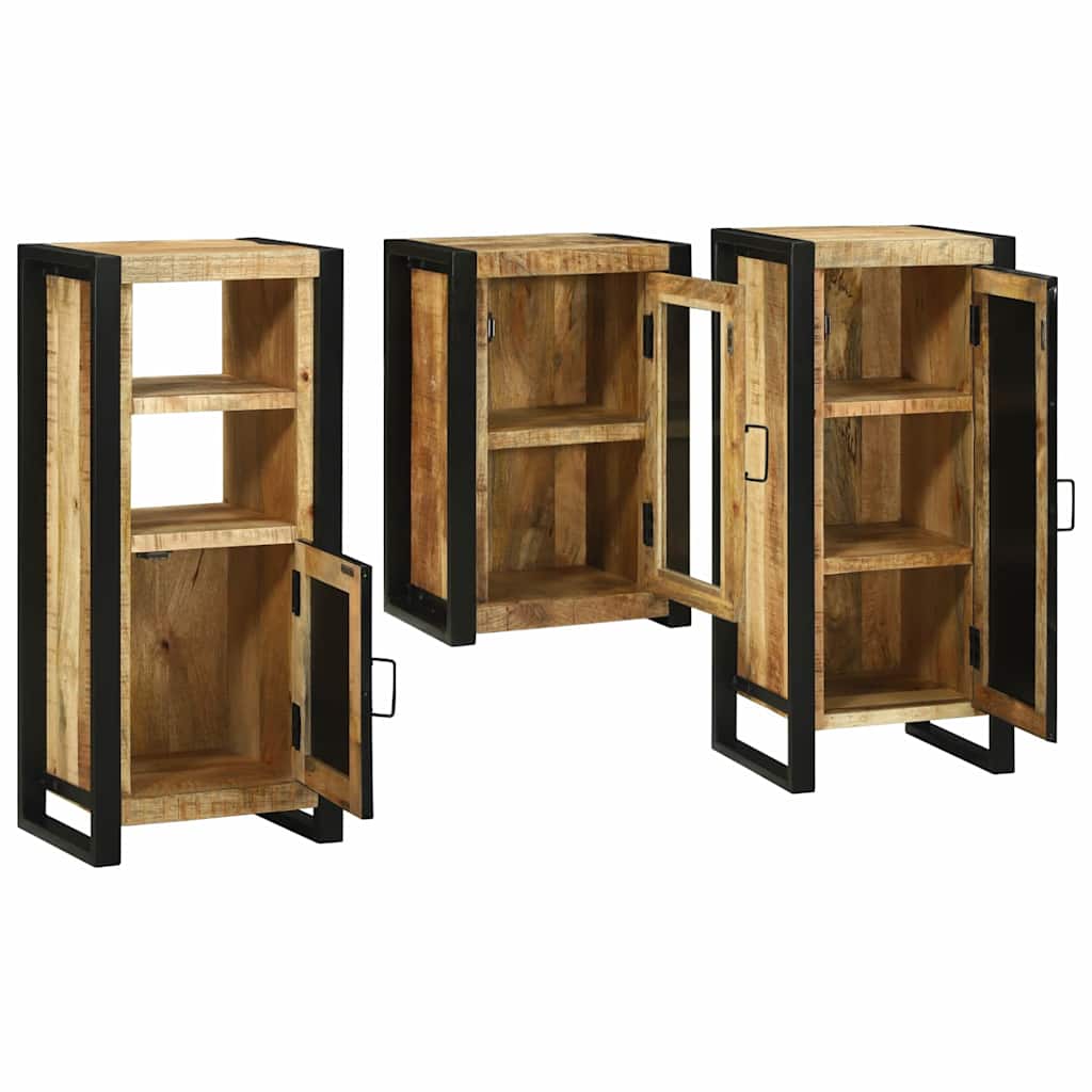 Set de mobilier pentru baie 3 pcs Maro Lemn de mango solid GartenMobel Dekor
