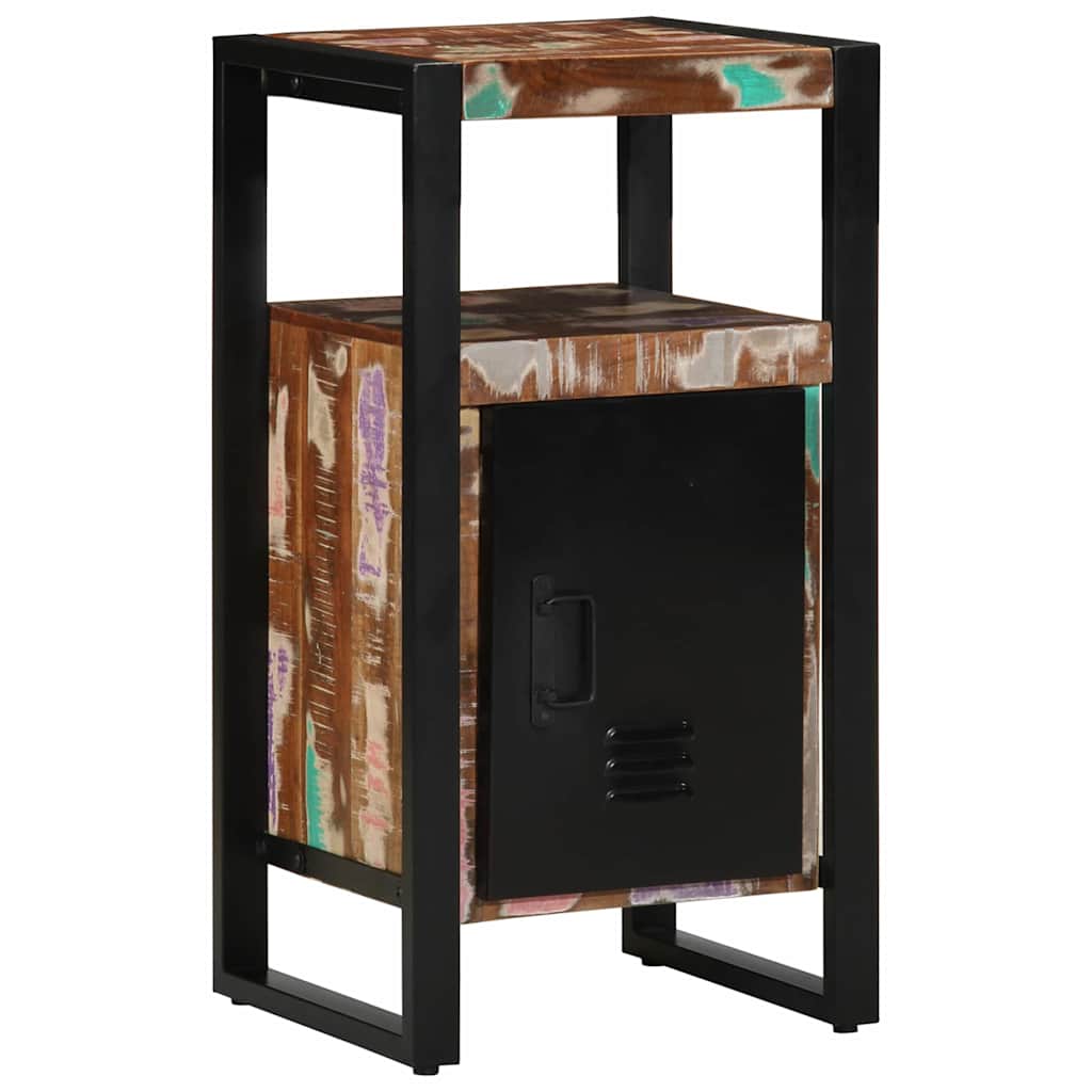 Set de mobilier pentru baie cu ușă 4 pcs Lemn recuperat solid GartenMobel Dekor