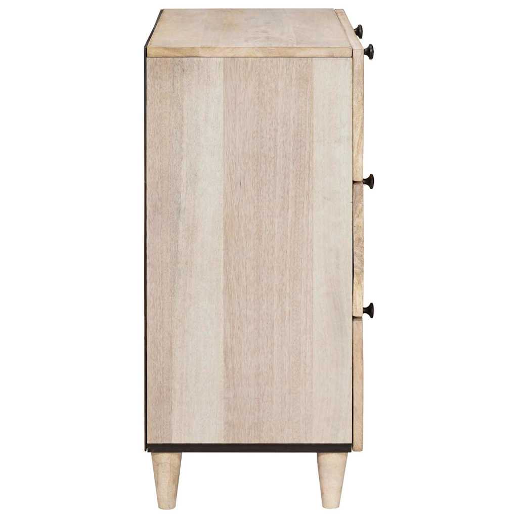 Bufet 2 pcs Alb 60 x 33 x 75 cm Lemn masiv de mango GartenMobel Dekor
