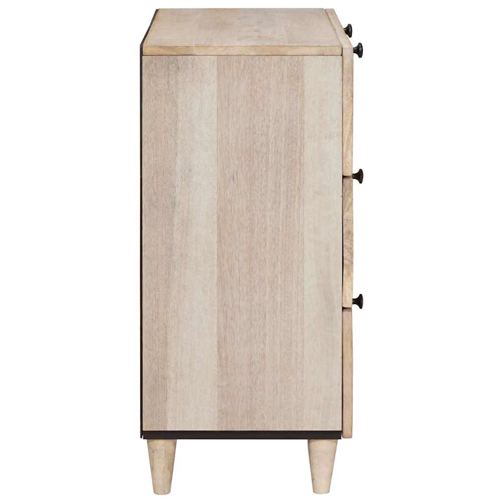 Bufet 3 pcs Alb 60 x 33 x 75 cm Lemn masiv de mango GartenMobel Dekor