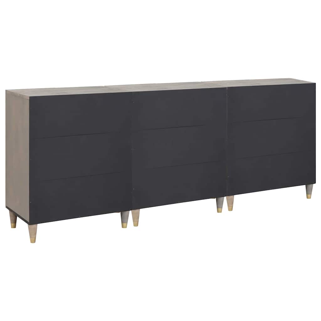 Set de mobilier pentru baie 3 pcs Gri și Aur 180 x 33 x 75 cm GartenMobel Dekor
