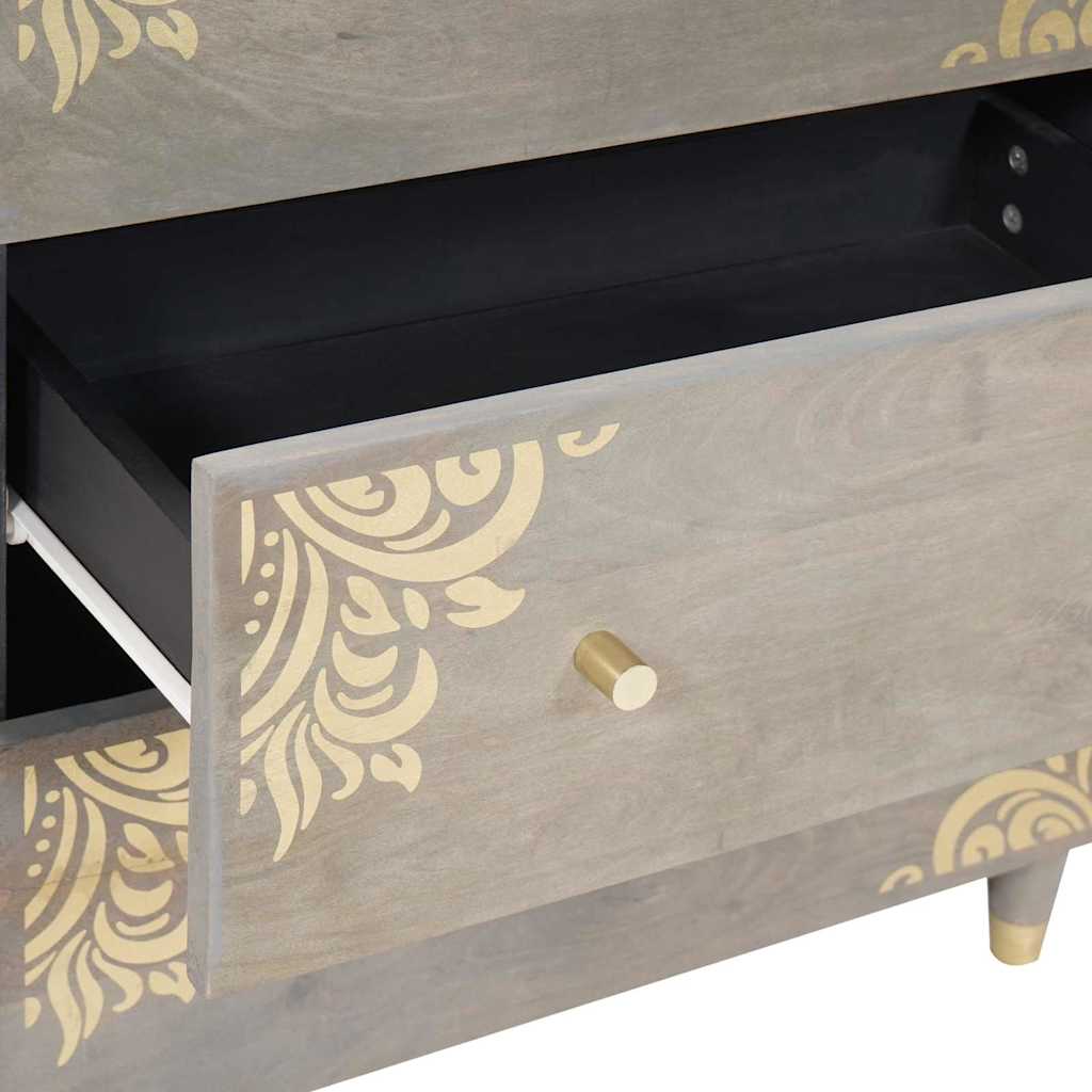 Set de mobilier pentru baie 3 pcs Gri și Aur 180 x 33 x 75 cm GartenMobel Dekor