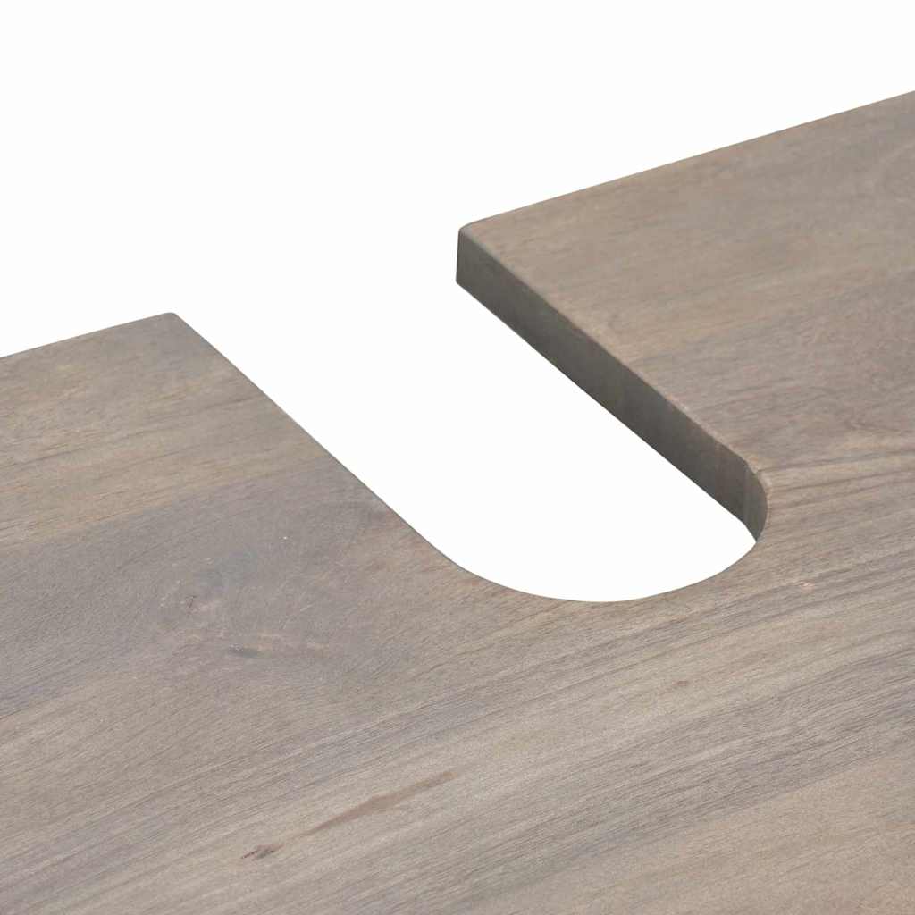 Set de mobilier pentru baie Pe perete 2 pcs Gri 62 x 33 x 58 cm GartenMobel Dekor
