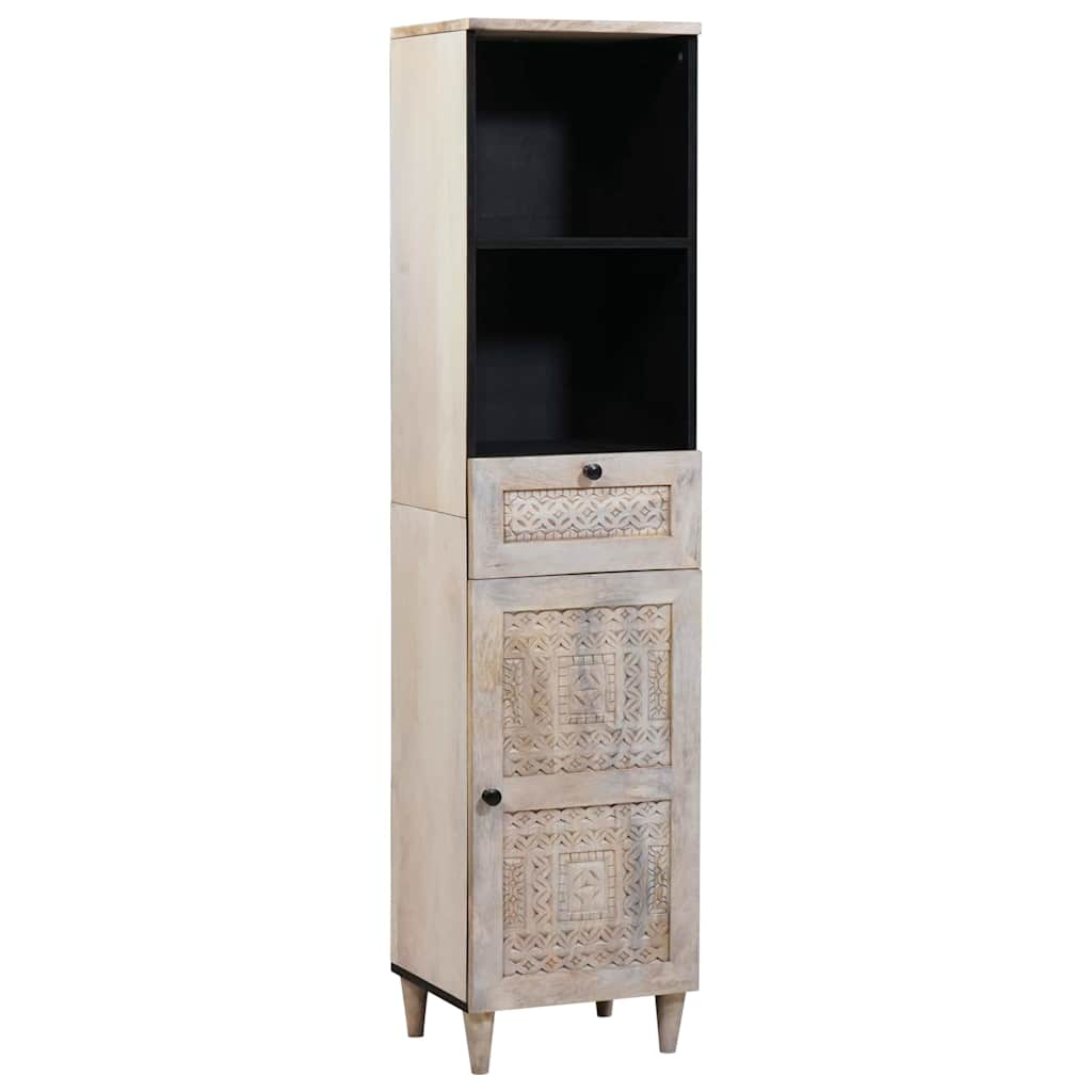Set de mobilier pentru baie cu ușă 3 pcs Alb 38 x 33 x 160 cm GartenMobel Dekor