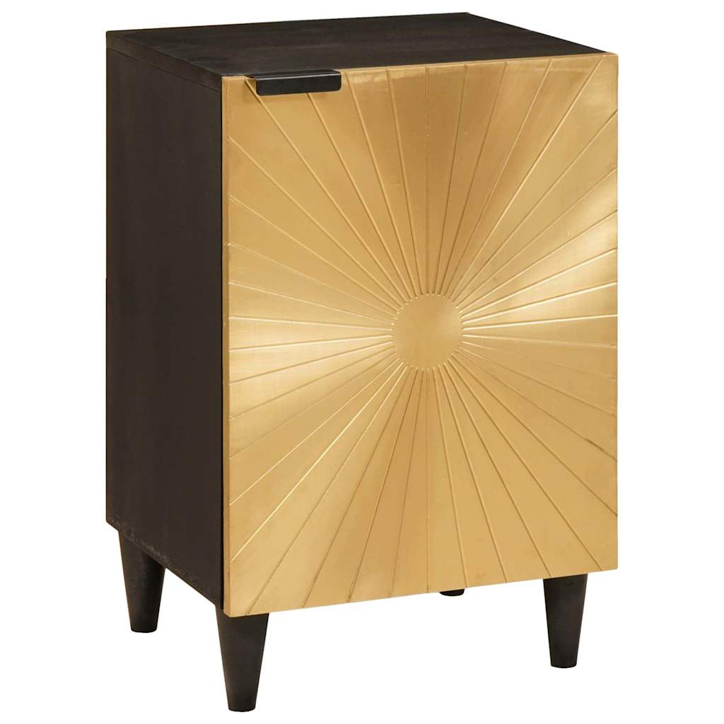 Seturi de mobilier pentru baie cu sertar 5 pcs Negru și Aur GartenMobel Dekor