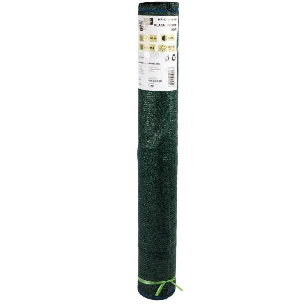 Plasa umbrire Micul Fermier, HDPE, 1.2x50m 80g/mp 80% G01 FarmGarden AgroTrade