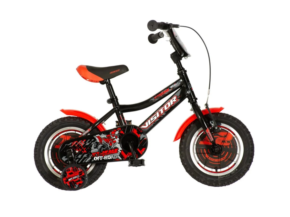 Bicicleta copii, 12 inch, roti ajutatoare, cadru otel 8 inch, roti ajutatoare, visitor xtreme kids MultiMark GlobalProd