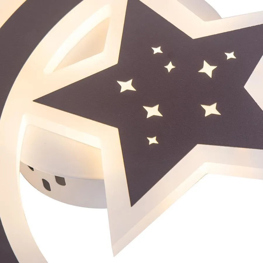 Lustra LED ELLY 36W, Luna si Stea, lumina Rece/Calda/Neutra, Maro ModernLight Concept