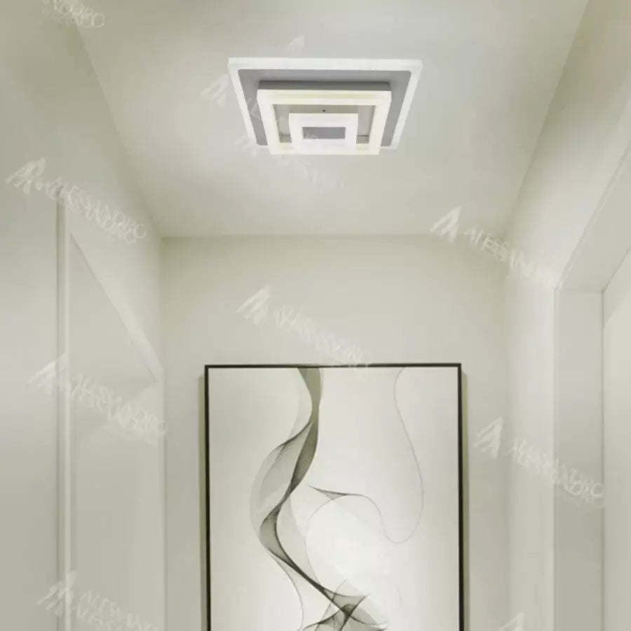 Lustra LED MEDEEA 24W, Diametru 26cm, Patrata, lumina Rece/Calda/Neutra, Alb ModernLight Concept
