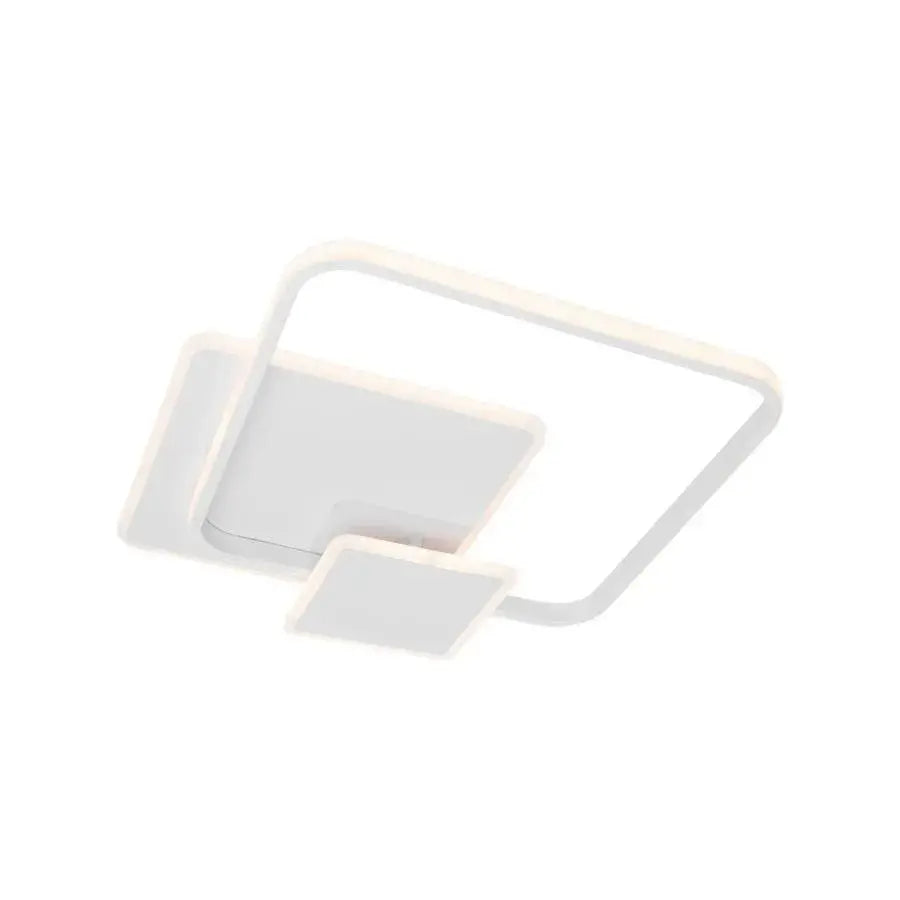 Lustra LED cu telecomanda ANEMONA 75W, 3 Patrate, lumina Rece/Calda/Neutra, Dimabila, Alb ModernLight Concept