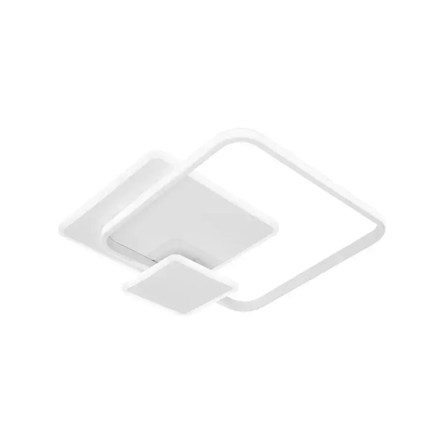 Lustra LED cu telecomanda ANEMONA 75W, 3 Patrate, lumina Rece/Calda/Neutra, Dimabila, Alb ModernLight Concept