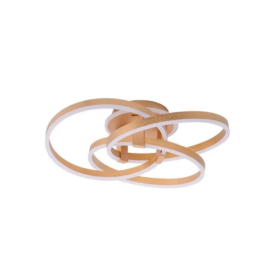 Lustra LED cu telecomanda POSITANO 174W, Impletita, lumina Rece/Calda/Neutra, Dimabila, Auriu Periat ModernLight Concept