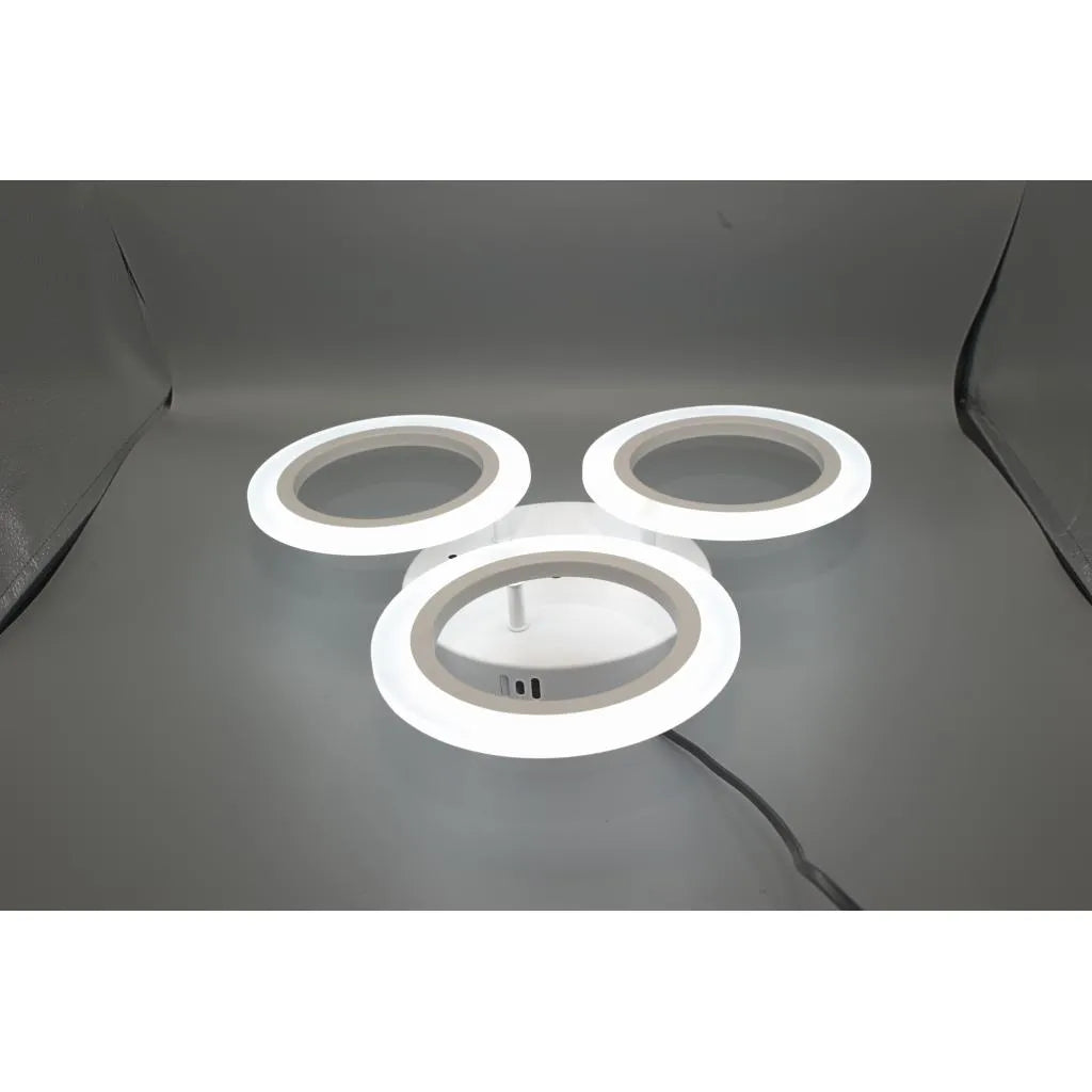 Lustra LED MARA 24W, 3 Cercuri, lumina Neutra, Alb ModernLight Concept