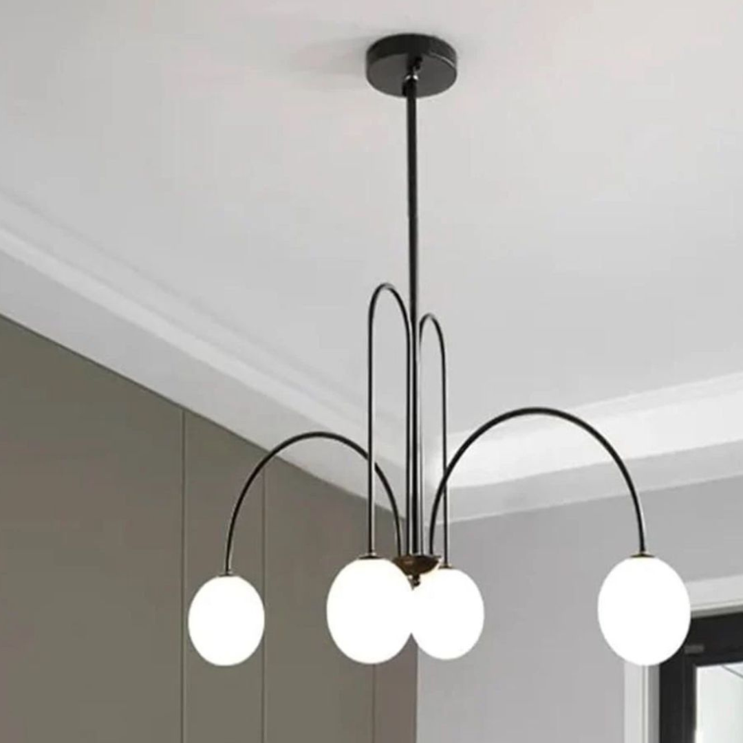 Lustra cu Abajur, Torino, 4xE14, Negru, Metal ModernLight Concept