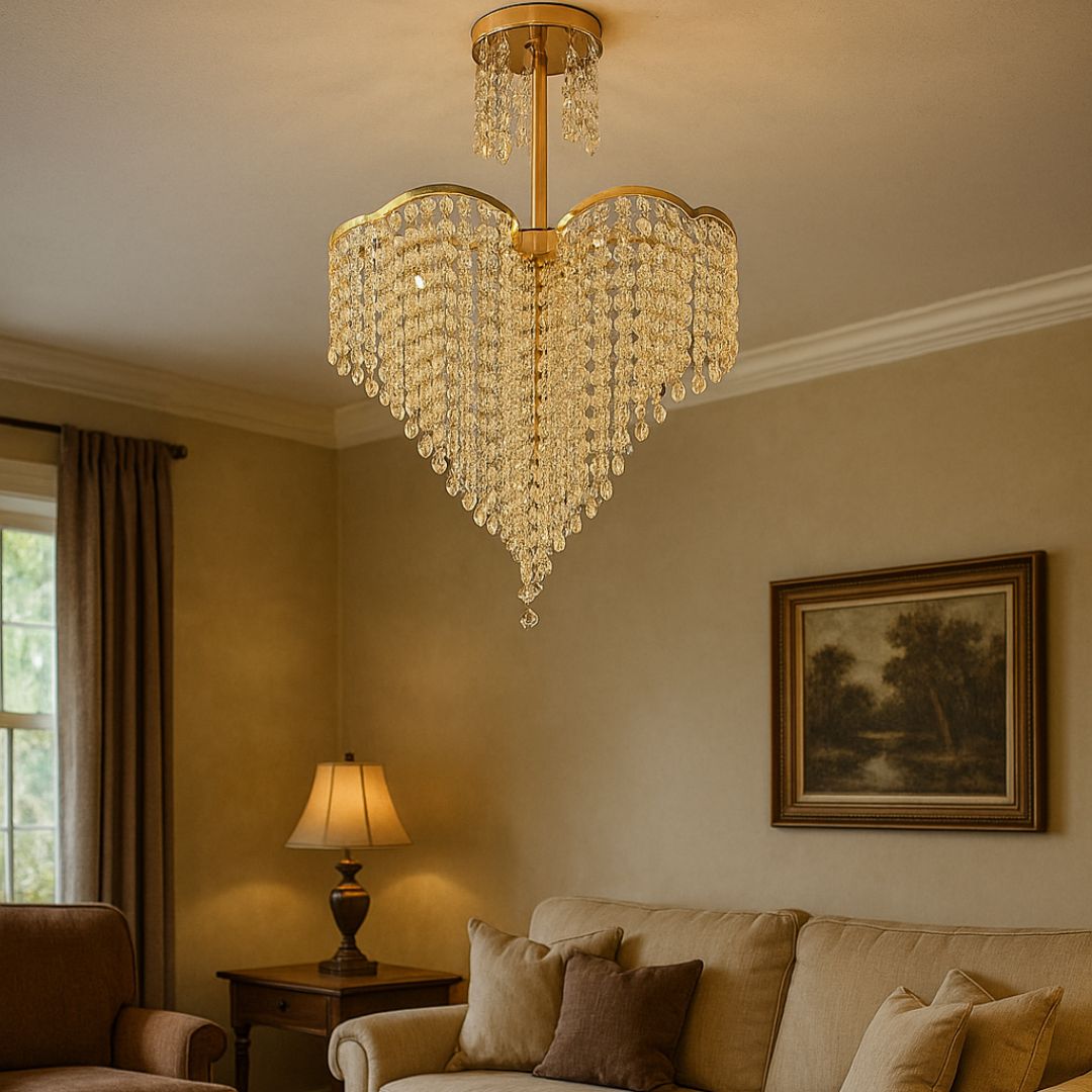 Candelabru Cristal CONWY Eleganza, 4xE27, Diametru 47cm, Auriu ModernLight Concept