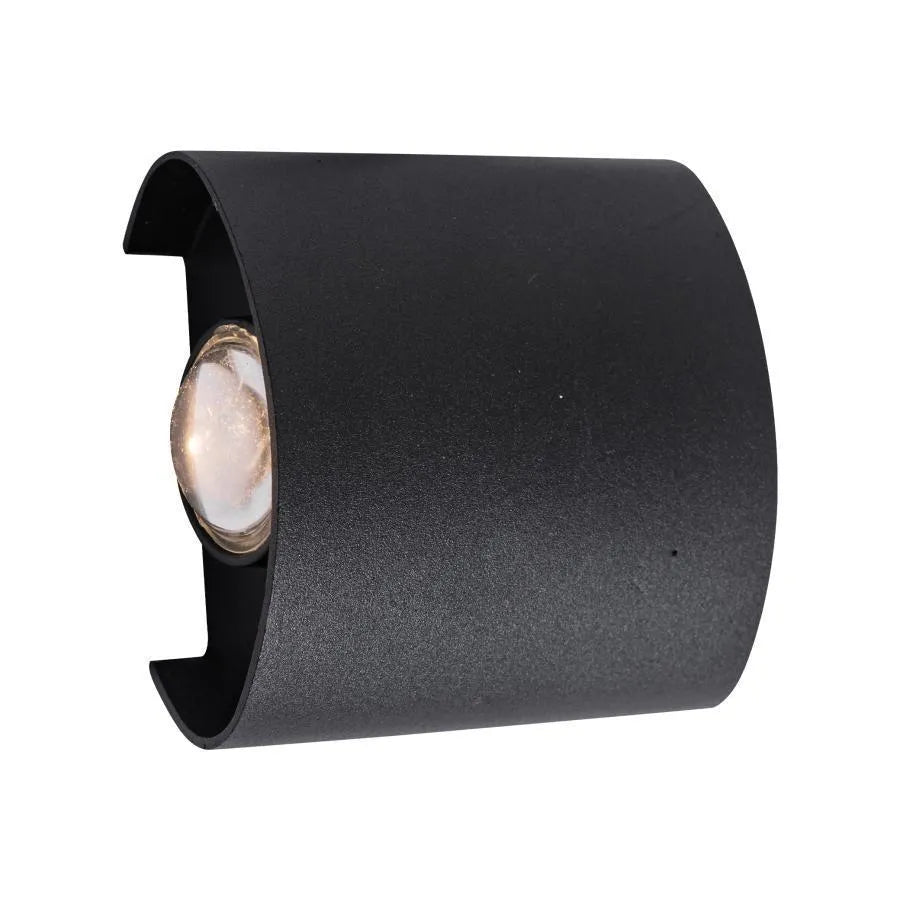 Fantas Aplica LED de Exterior si Interior, 2 Surse x 1W, IP65, Metalic, Negru, 3000K ModernLight Concept