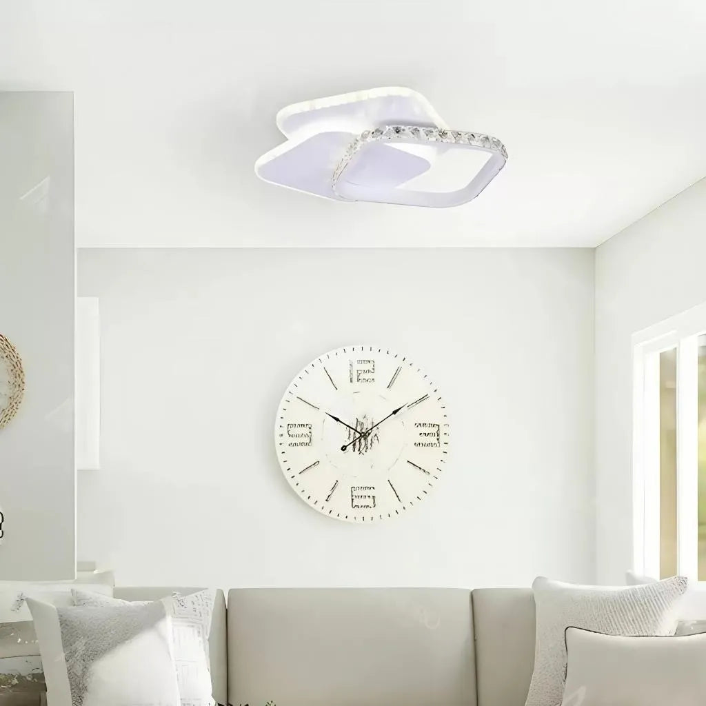 Lustra LED cu cristal ANASTASIA 17W, Diametru 30cm, lumina Rece/Calda/Neutra, Alb ModernLight Concept