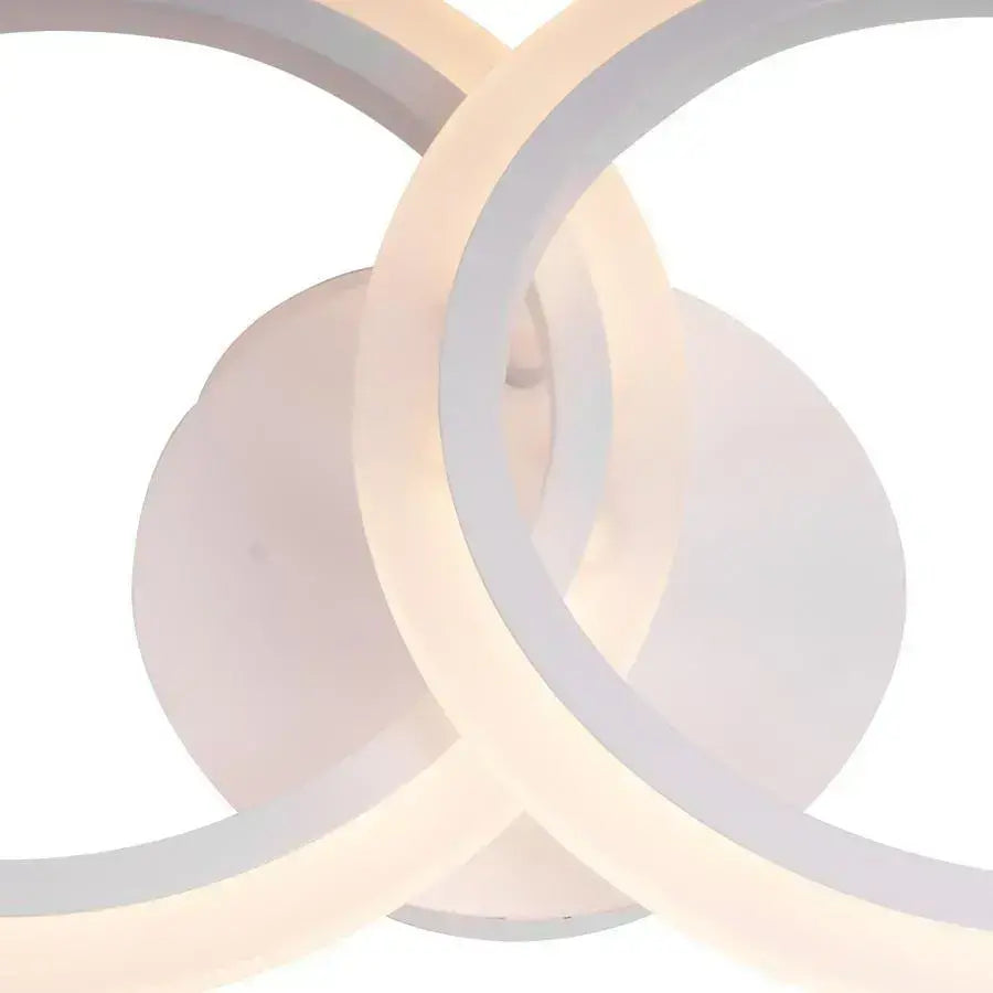 Lustra LED cu telecomanda BETTY 28W, 2 Cercuri, lumina Rece/Calda/Neutra, Dimabila, Alb ModernLight Concept