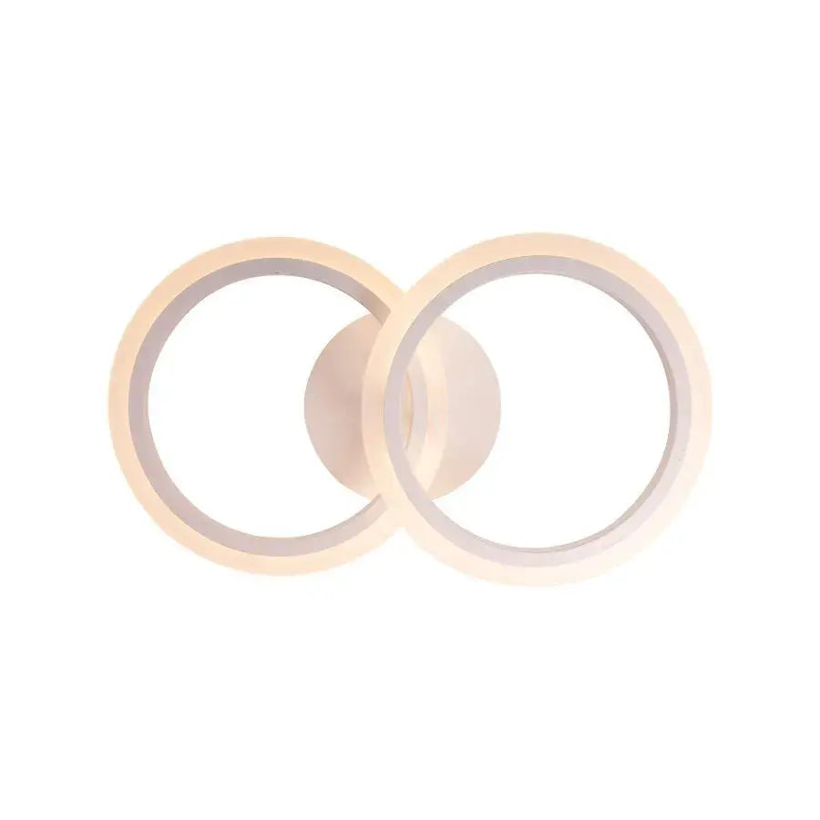 Lustra LED cu telecomanda BETTY 28W, 2 Cercuri, lumina Rece/Calda/Neutra, Dimabila, Alb ModernLight Concept