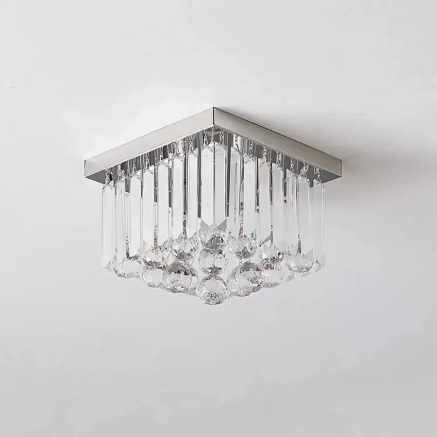 Lustra Cristal MARTINEZ Linear Luxe, Diametru 35cm, 4x E14, Crom Lucios ModernLight Concept