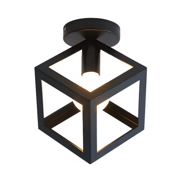 Lustra Forma Cub - STRUKTUR Mono, 1x E27, Negru, Metal ModernLight Concept