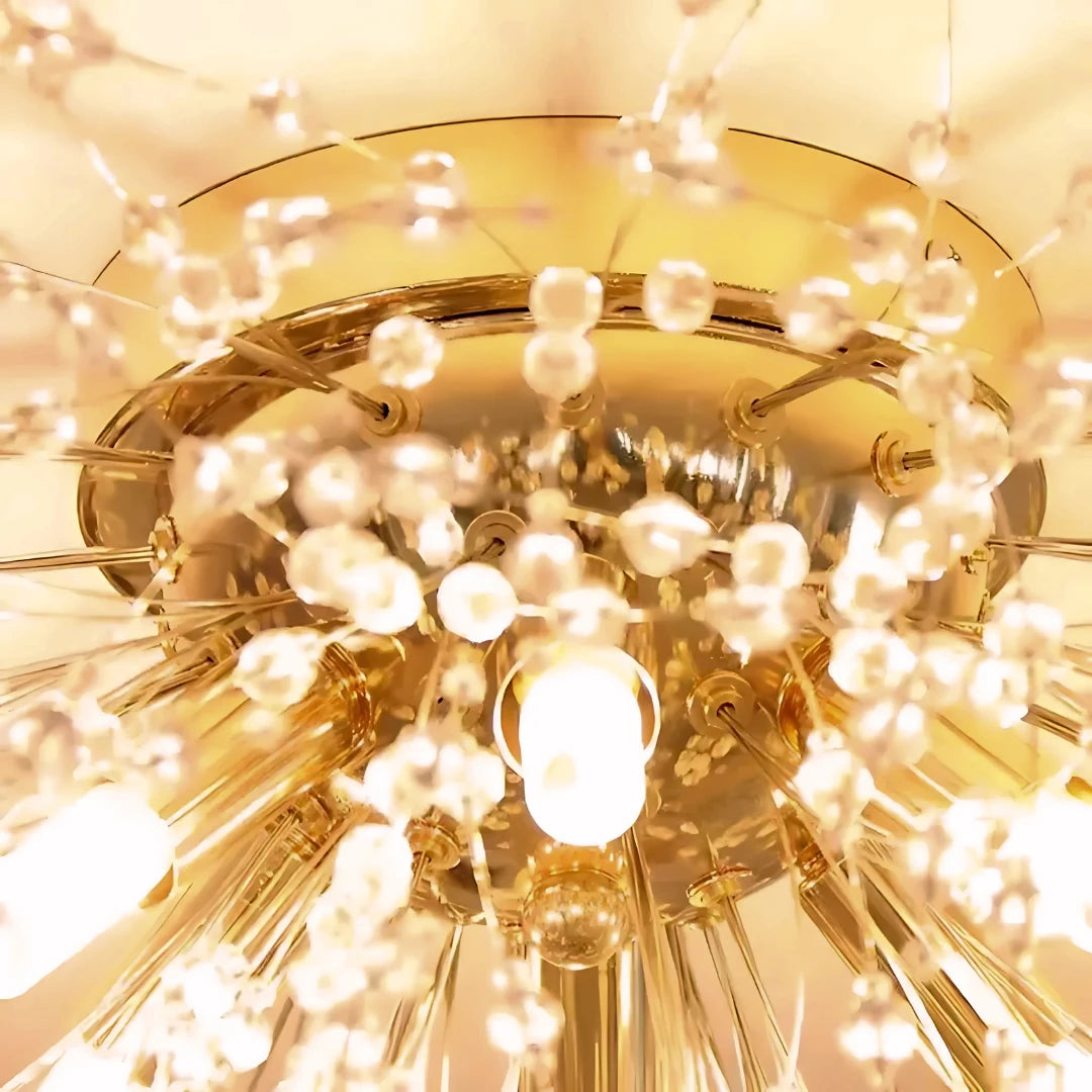 Candelabru Cristal RONDO Vivace, 5x G9, Diametru 40cm, Auriu Lucios ModernLight Concept
