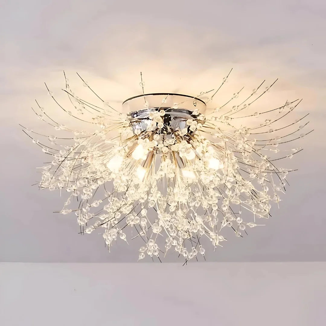 Candelabru Cristal RONDO Vivace, 6x G9, Diametru 49cm, Argintiu Lucios ModernLight Concept