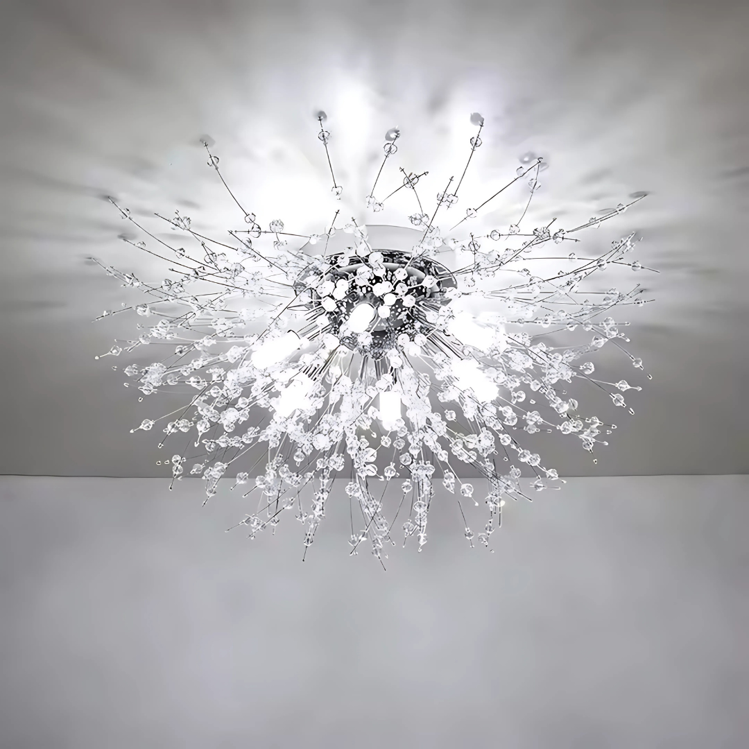 Candelabru Cristal RONDO Vivace, 8x G9, Diametru 60cm, Argintiu Lucios ModernLight Concept