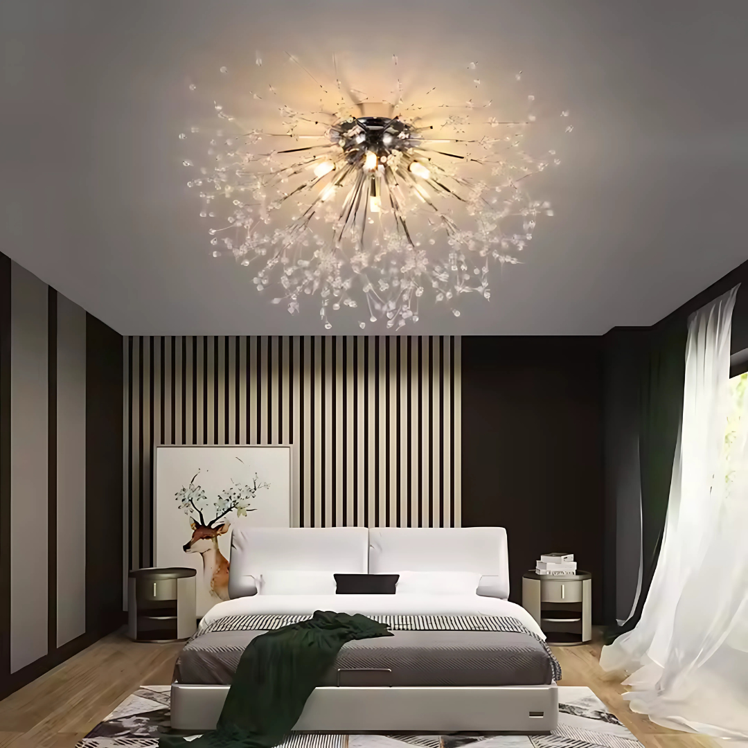 Candelabru Cristal RONDO Vivace, 8x G9, Diametru 60cm, Argintiu Lucios ModernLight Concept