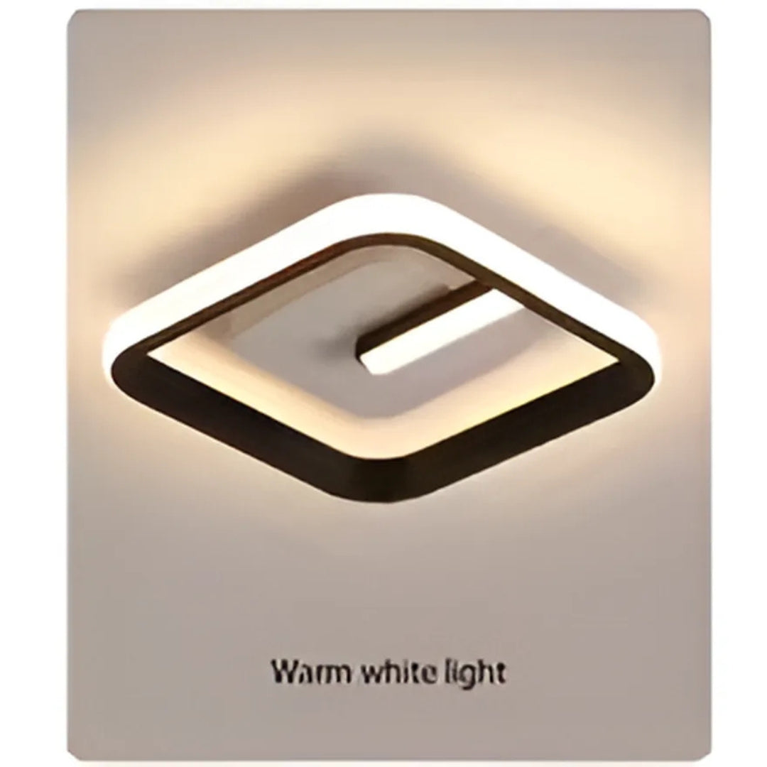 Lustra LED VICTORIA 19W, Patrata, lumina Rece/Calda/Neutra, Negru Alb ModernLight Concept