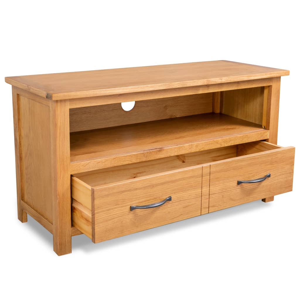 Comodă TV, 90 x 35 x 48 cm, lemn masiv de stejar GartenMobel Dekor