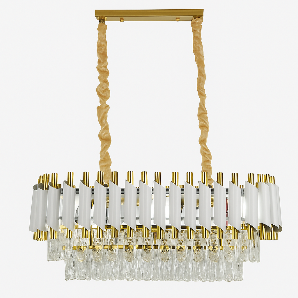 Candelabru Cristal VERSAILLES Regalis, Diametru 80cm, 10xE14, Alb, Inaltime reglabila ModernLight Concept