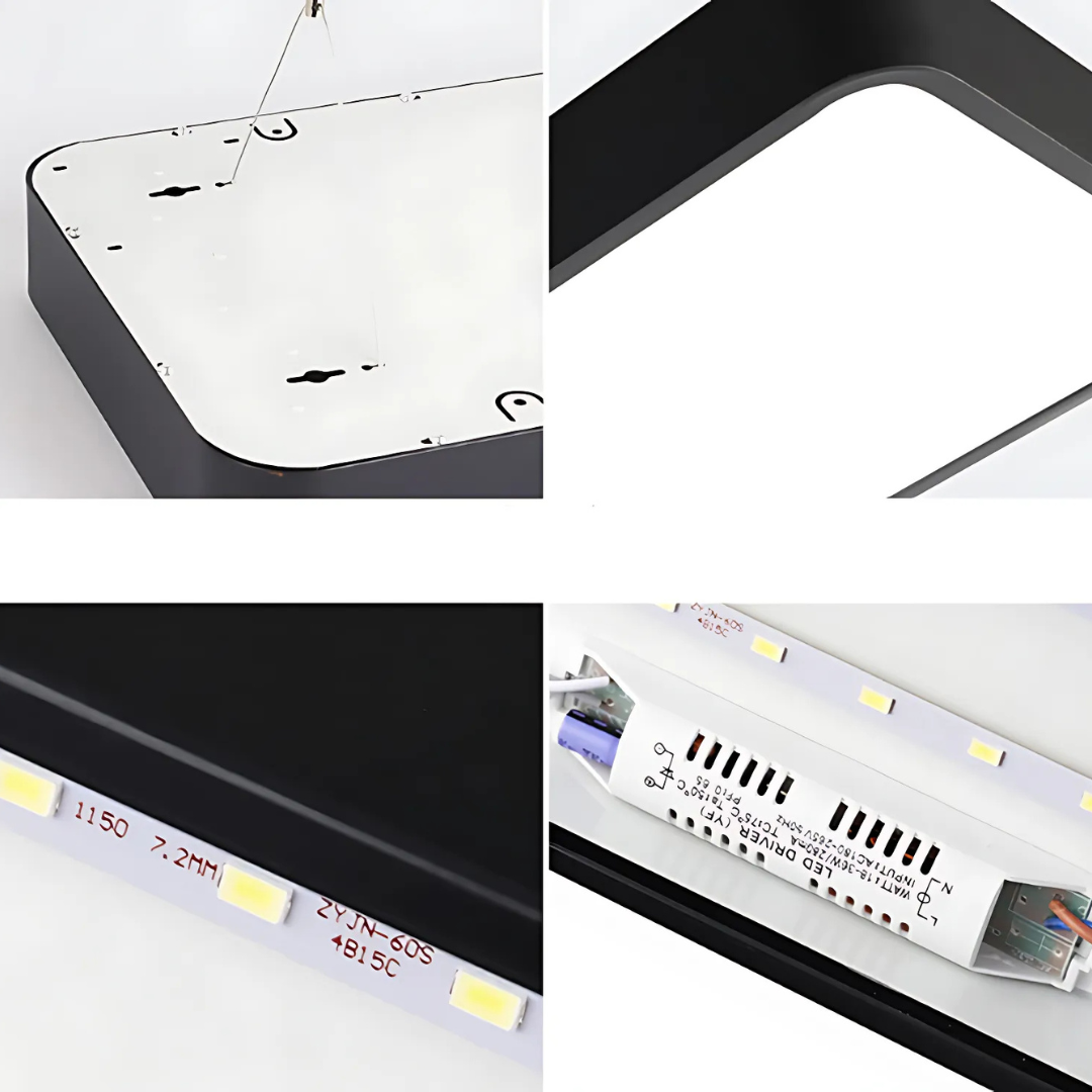 Lustra LED suspendata DARIN, 23W, Inaltime Reglabila, Lumina Rece, Negru ModernLight Concept