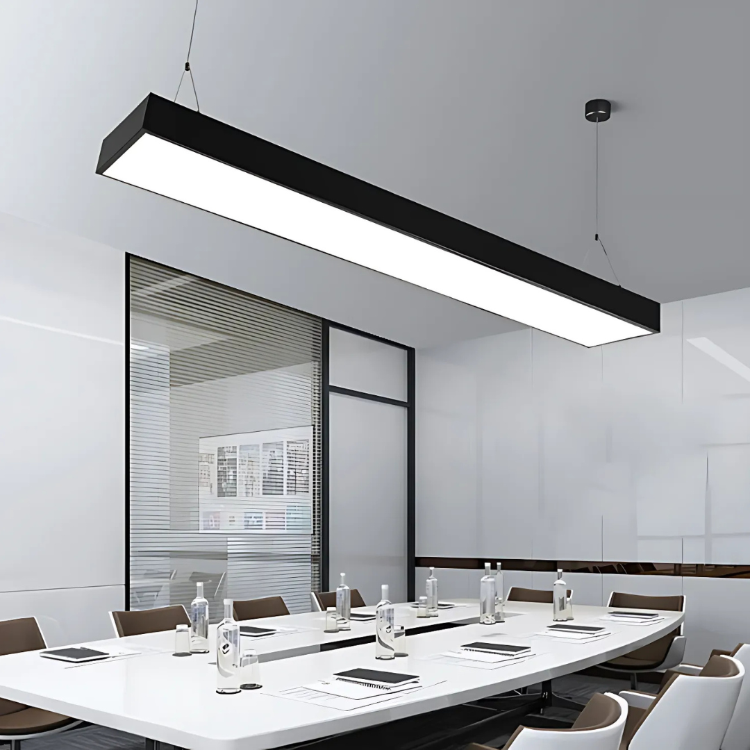 Lustra LED suspendata DARIN, 23W, Inaltime Reglabila, Lumina Rece, Negru ModernLight Concept