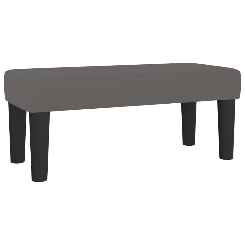 Pat box spring cu saltea, gri, 80x200 cm, piele ecologică GartenMobel Dekor